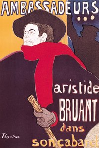 Affiche publicitaire pour Aristide Bruant (1851-1925) dans son cabaret aux Ambassadeurs, 1892